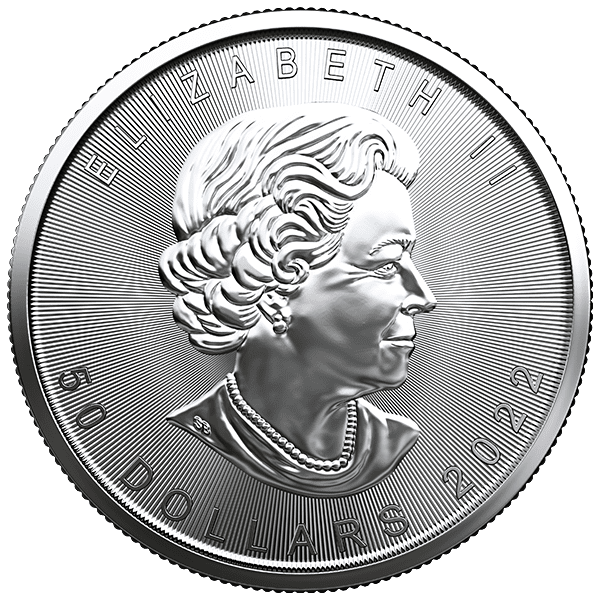 Canadian Platinum Maple Leaf 2022 Back