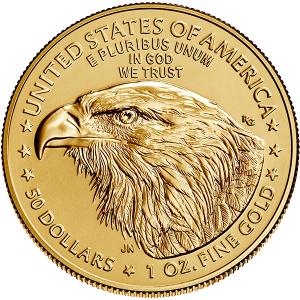 Gold American Eagle 2022 Back