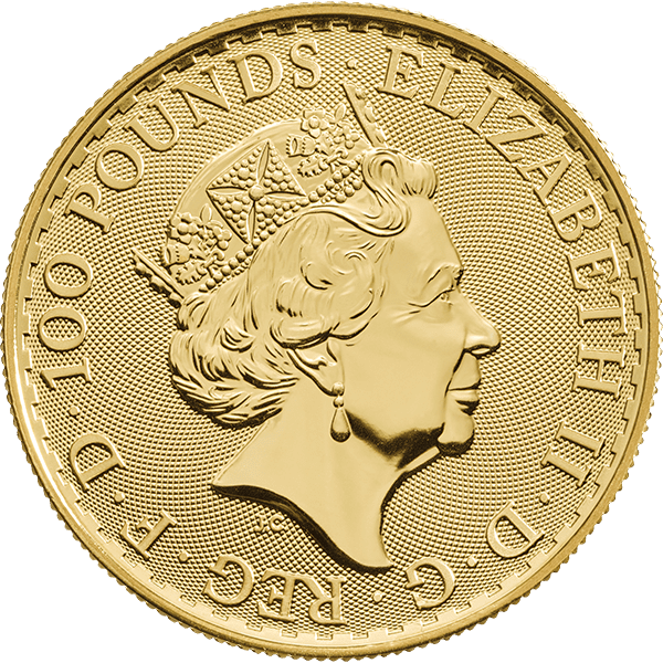 Gold Britannia with Oriental Border Back