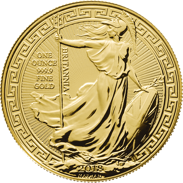 Gold Britannia with Oriental Border Front