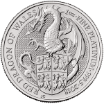Platinum Red Dragon of Wales - Queens Beast Bullion