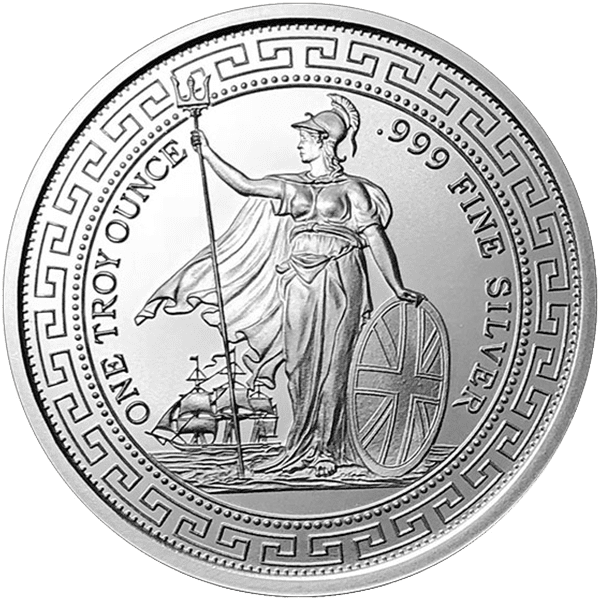 Silver British Trade Dollar Round Front