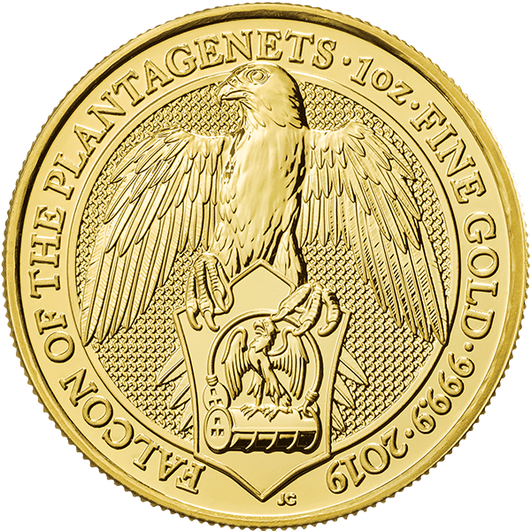 Queen’s Beast – Gold Falcon Front