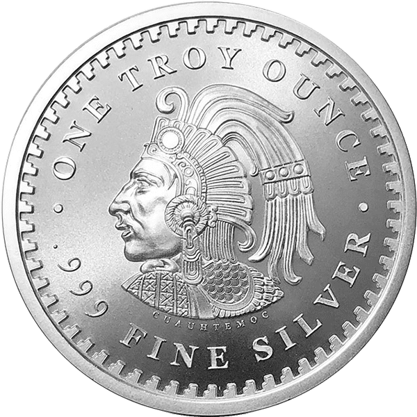 Aztec Calendar Silver Back