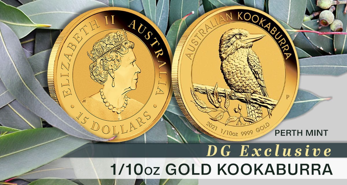 Gold Kookaburra 2023 1/10th ounce bullion Dillon Gage