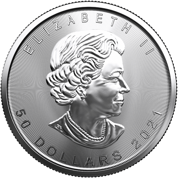 Canadian Platinum Maple Leaf 2021 Back