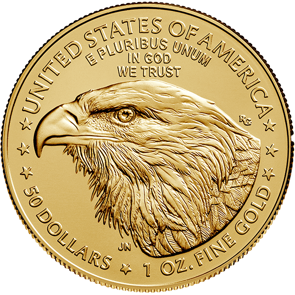Gold American Eagle 2023 Back