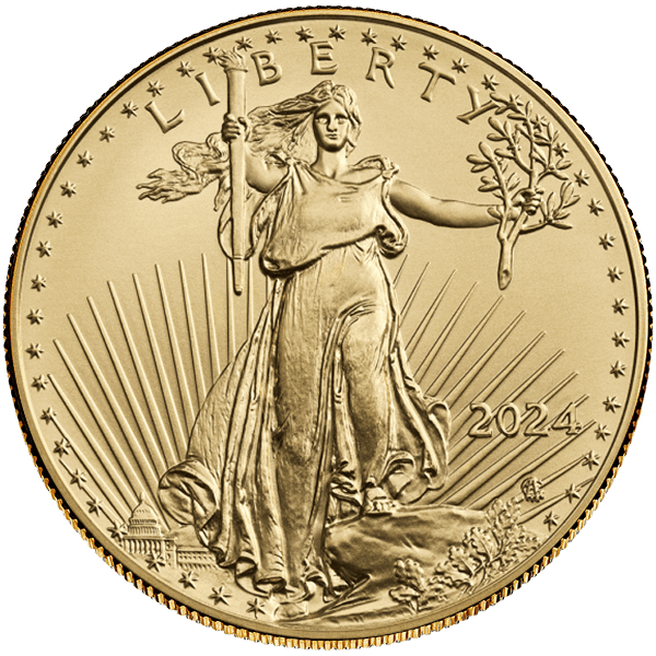 Gold American Eagle 2024 Front