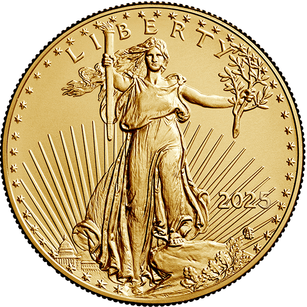 Gold American Eagle 2025 Front